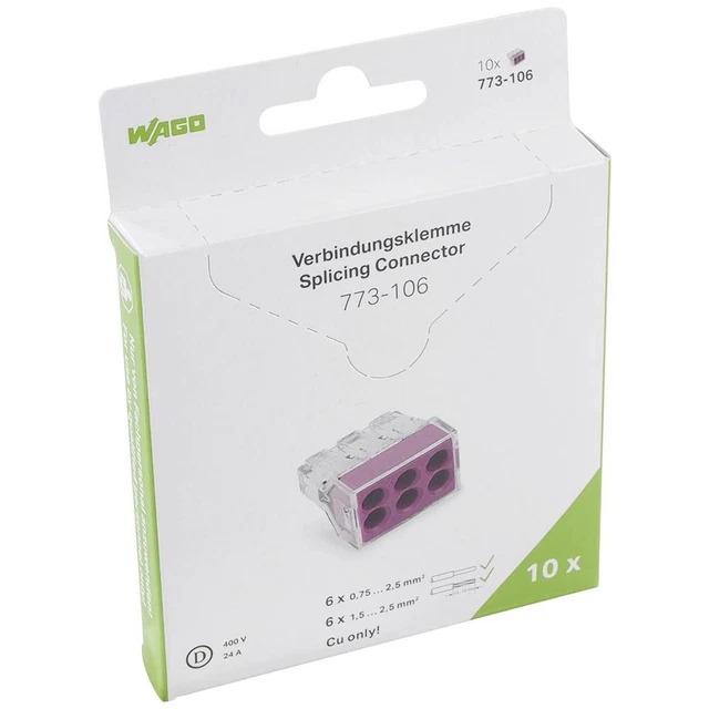 Borne de raccordement rigide: 0.75-2.5 mm² Nombre de pôles (num): 4 WAGO 10