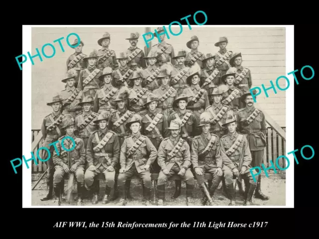 OLD 8x6 HISTORIC PHOTO OF WWI AUSTRALIAN ANZAC SOLDIERS 11th LIGHT HORSE 1917