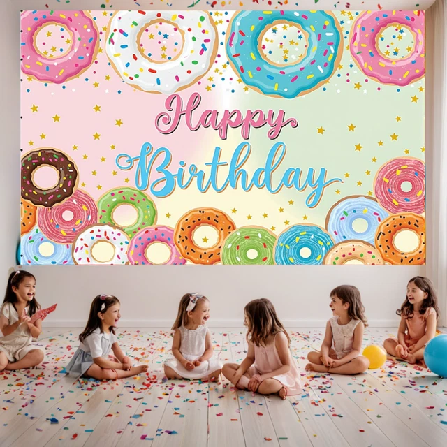 CANDY BAR SHOP Backdrop for Photography Ice Cream Donuts Cupcake