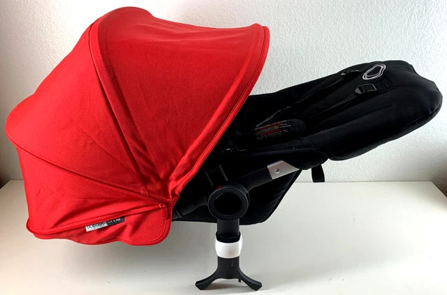 Bugaboo Donkey Duo Extension Set Seat Covers & Red Fabric Sun Canopy 03T-0443904 Bugaboo Donkey Duo Extension Set Seat Covers & Red Fabric Sun Canopy 03T-0443904