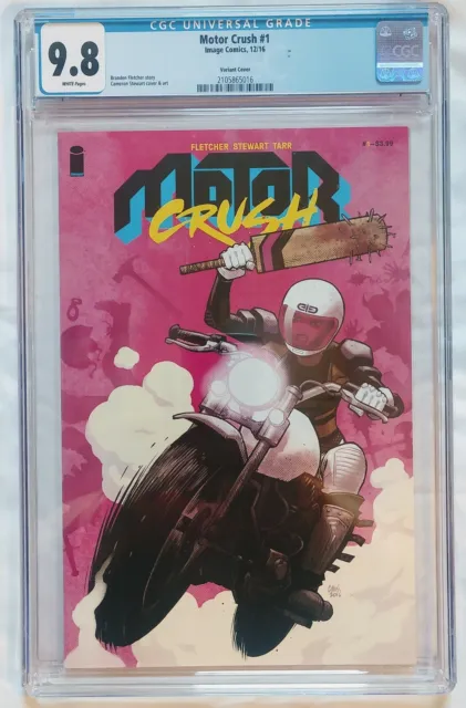 Motor Crush #1 CGC 9.8 White Pages Variant Cover Image Comics 2016