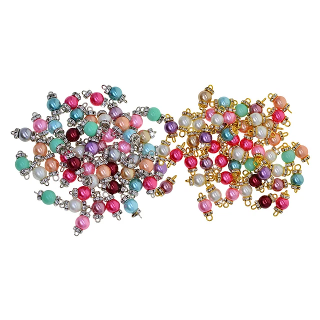 50 Stücke BUNTE GLAS PERLEN CHARMS HÄNGER DIY OHRRINGE ARMBAND