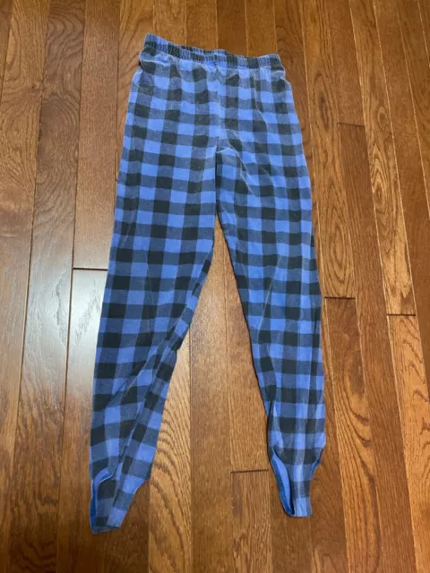 Hang Ten Blue Black Cotton Striped Kids Pajama Pants Vintage Vtg Sz M Medium