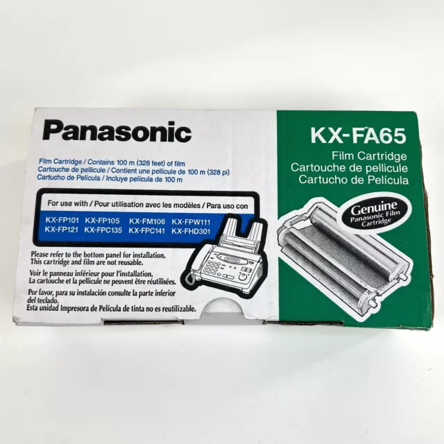 Panasonic KX-FA65 Film Cartridge Fax Machine 100 Meters 328 feet New In Box