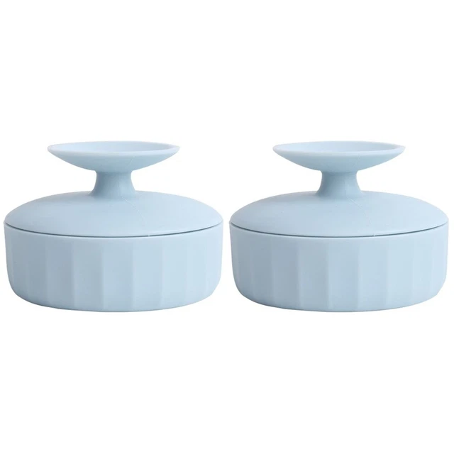 2pcs Cosmetic Brush Nettoyer à double usage Broussin à double usage Boîte à