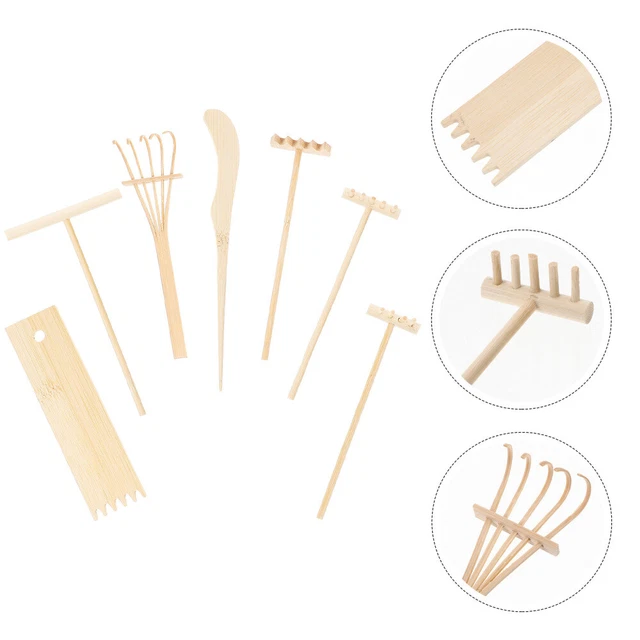 1 Set dekorativer Mikro -Rakes Tabelle Miniatur Rakes DIY kleine Rakes Desktop M