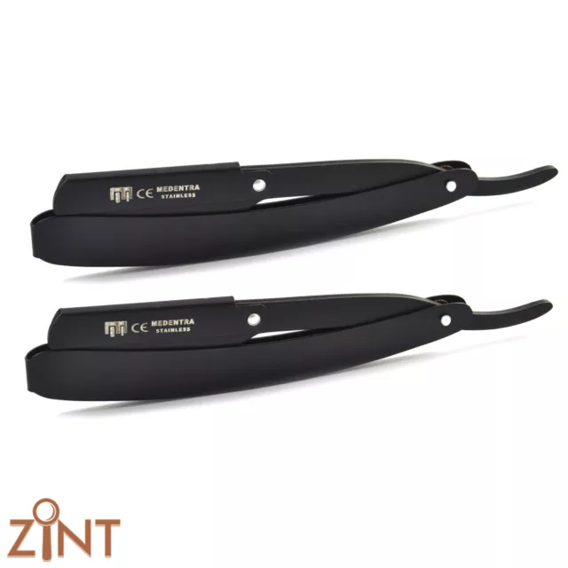 Lot de 2 outils de rasage pour hommes salon de coiffure acier bord droit rasage gorge tranchée