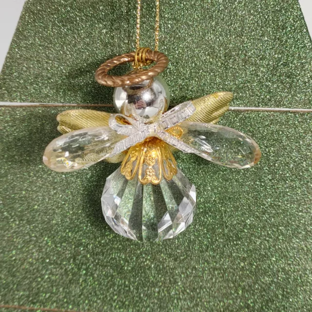 Glass Crystal Diamond Cut Angels Sun Catcher Christmas Tree Decoration Ornament