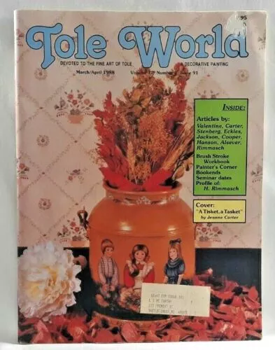 Mar/Apr 1988 Tole World Magazine Decorative Painting Instructions Patterns 7294