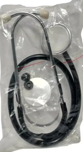 NEW Basic Black Stethoscope Extra Accessories Medical Easy At Home Use