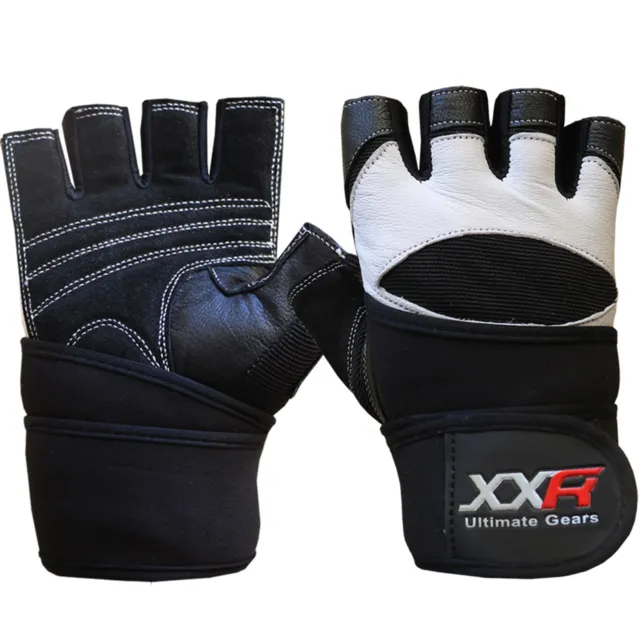 Gants de levage de poids XXR Pro gants en cuir fitness renforcer gants de gym 3