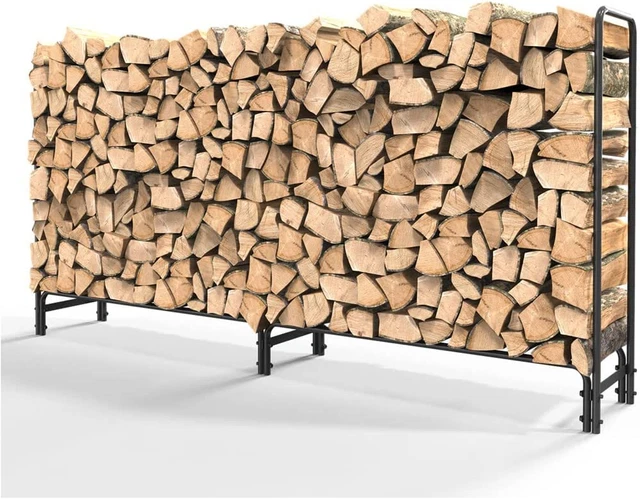 Portalegna Da Esterno in Metallo: Legnaia Da Esterno XXL 233X35X118Cm Scaffale P