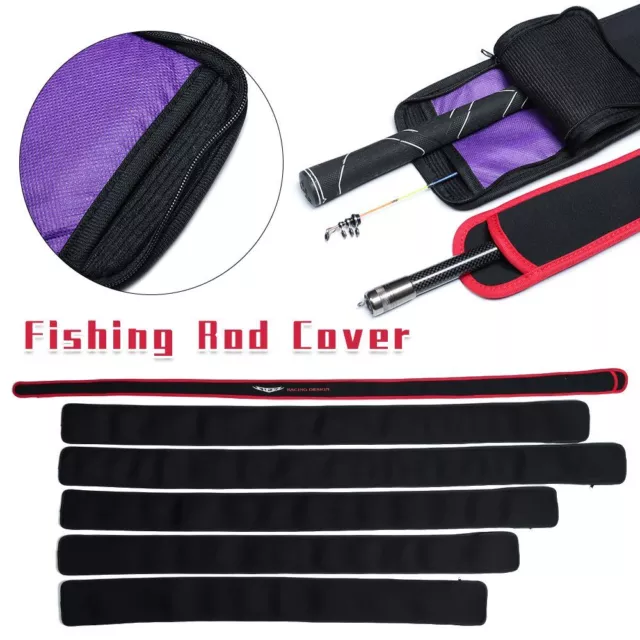 Soft Fishing Rod Cover Protector Bag Sleeves Pole Thicken Storage Case Pouch