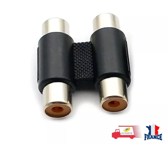 Adaptateur Rallonge Double 2 X RCA Femelle - 2 X RCA Femelle Répartiteur Audio