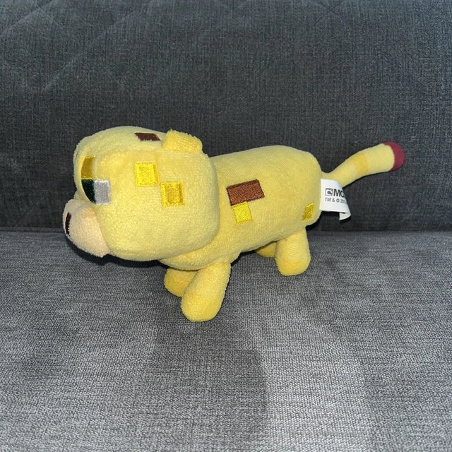 MOJANG MINECRAFT BABY Ocelot Plush Yellow Cat Block Lion Stuffed Animal