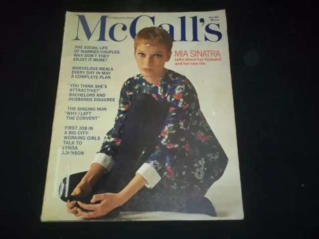 1967 May Mccalls Magazine - Mia Sinatra - Beautiful Cover - F 2236