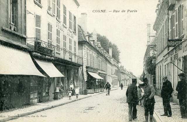 France Cosne - Rue du Paris old postcard