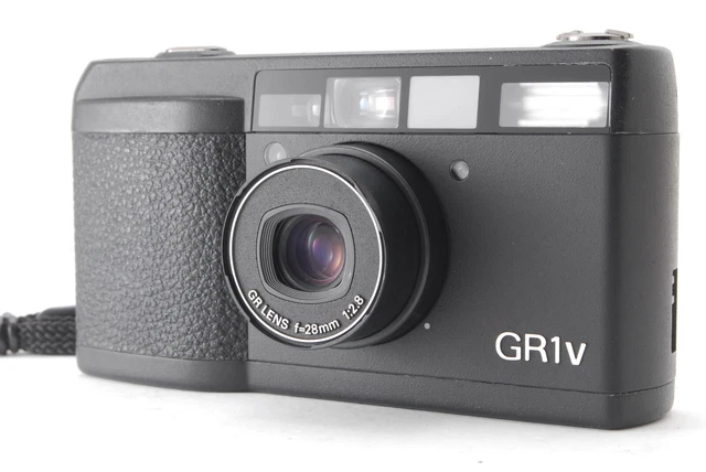 New Seal [N MINT w/ Strap] Ricoh GR1v Black Point & Shoot 35mm Film Camera JAPAN