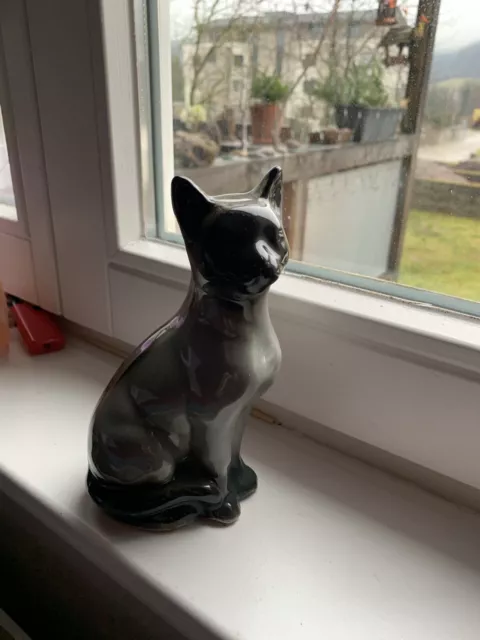 Alte Porzellan Figur Katze, 17 cm groß, Sehr guter Zustand