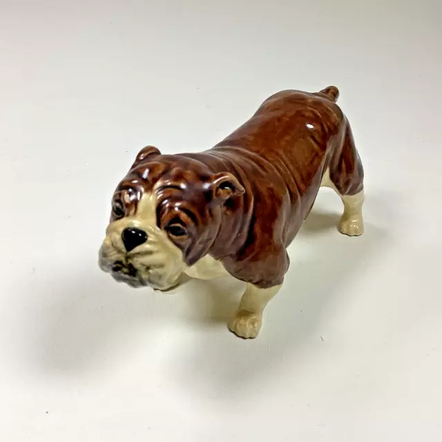 Vintage Bulldog Figurine Heredities Pottery England The Charm of Creamware