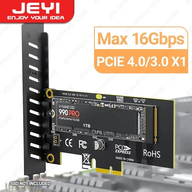 NVME PCIE ADAPTER M.2 NVME-SSD Auf PCI Express 3.0 X1 Host ...