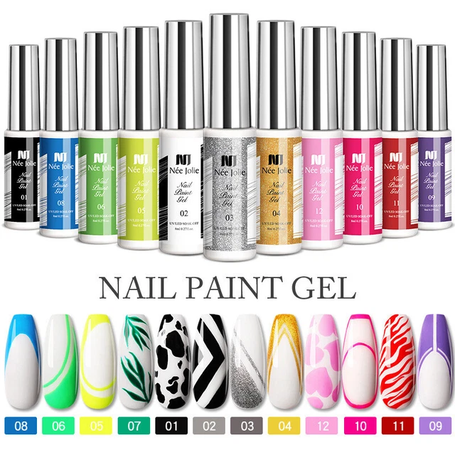 Mylee Liner Gel Nagellack „Candy Girl“ 7ml – Mit Integriertem Nail Art Pinsel, UV/LED Aushärtbar