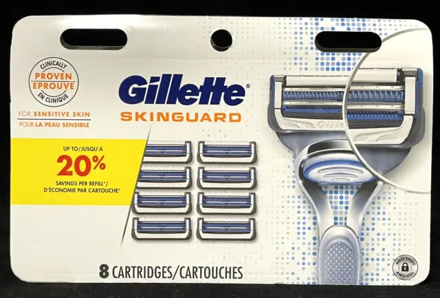 Recambios de hoja de afeitar Gillette SkinGuard para hombre - paquete de 8