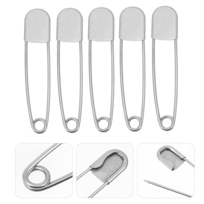 TRUUA 50 Pezzi Fai da Te Artigianato Blocco Spilla Spille perni Spilla Spille Fermi di Sicurezza rotolamento Cattura per 20mm Colore Argento 