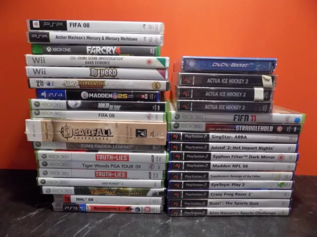 Collection of New Sealed Games Xbox 360 Wii PS3 PS2 PS1 Dreamcast PSP PS4 PAL