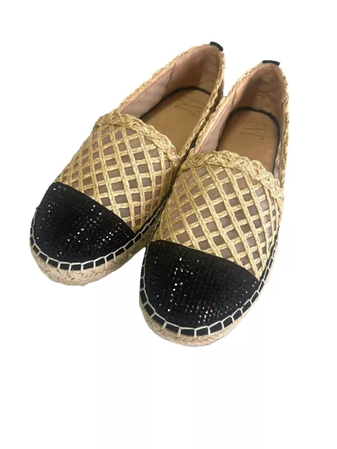 I.N.C International Concepts Corvina Capped-Toe Woven Espadrille Flats Size 7.5