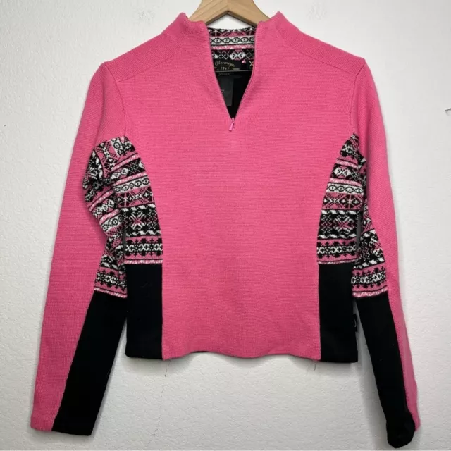 VINTAGE OBERMEYER SIGNATURE Women Sweater XS Pink Southwestern Quarter ...