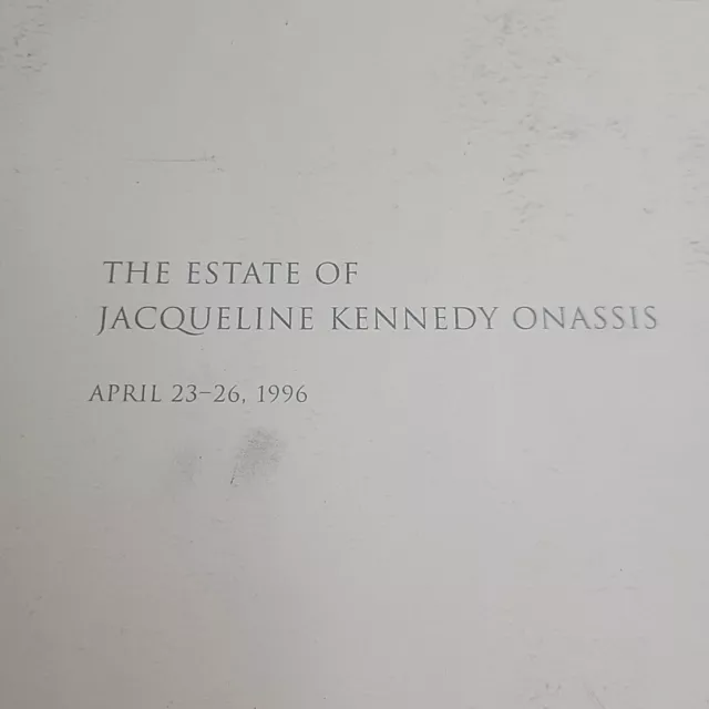 Sothebys The Estate Of Jacqueline Kennedy Onassis Sale 6834 Catalog Vintage JFK