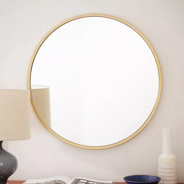 Espejo redondo espejo de pared espejo de baño decoración de pared espejo de pared redondo oro 80 cm retro