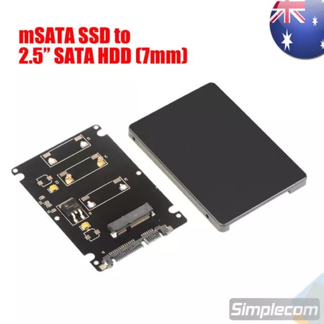 mSATA SSD to 2.5" SATA Hard Disk 7mm HDD Enclosure Case Converter Adapter