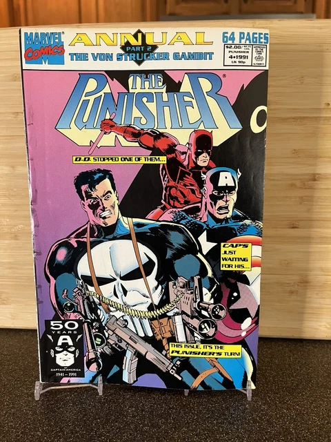 👀🔥 MARVEL COMICS The PUNISHER ANNUAL #4 (1991) VF+ Von Strucker Gambit Part 2