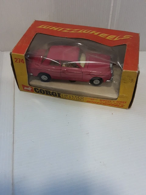 VINTAGE CORGI TOYS Whizzwheels 274 Bentley T Series Pink