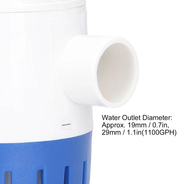 Pompe à Eau De Cale De Bateau Submersible Automatique Accessoire ABS
