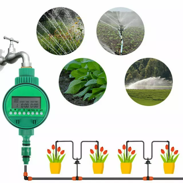 CENTRALINA DIGITALE PROGRAMMATORE AQUA IRRIGAZIONE TIMER PER GIARDINO Nuovo