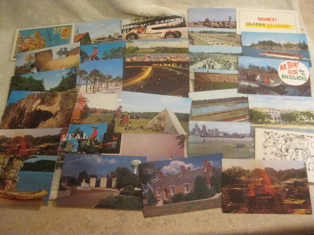 Random Lot 30 Vintage/Antique/collectible Postcards Mixed  Unused/posted
