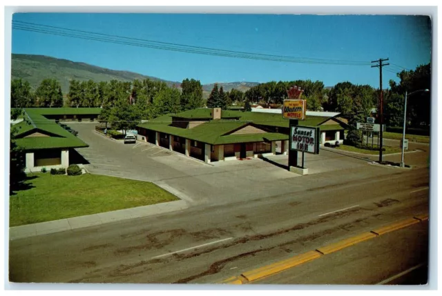 c1960 Bird's Eye View Sunset Motor Inn Cody Wyoming WY Vintage Antique Postcard