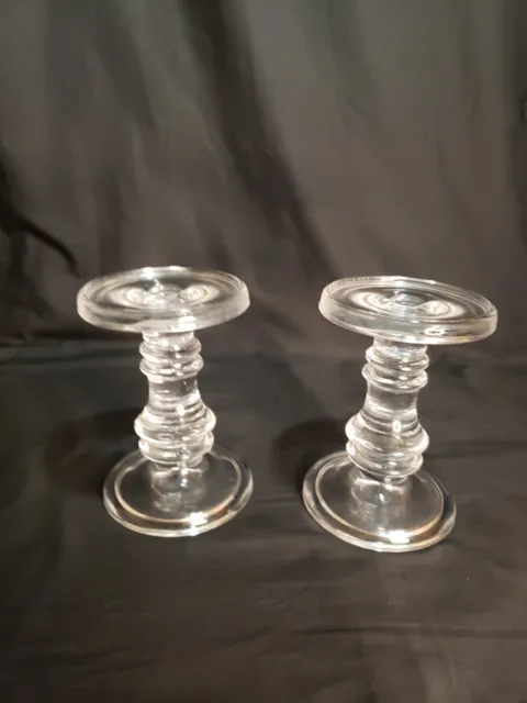 Candle Holder/Sticks Krosno Poland Heavy Crystal Candle Holders Matching pair