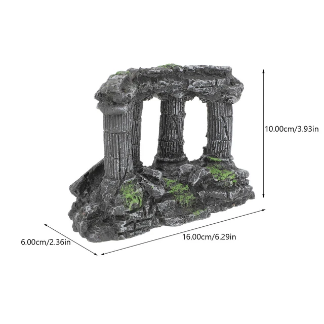 Aquarium Castle Decorations Roman Column Decoration Resin Crafts Miniature 3