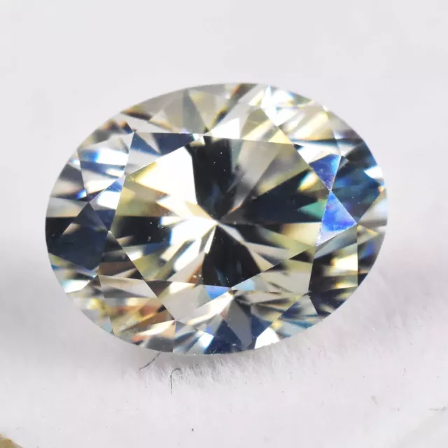 2.30 Cts Synthetic GH Color Moissanite Oval Cut Certified Gemstone