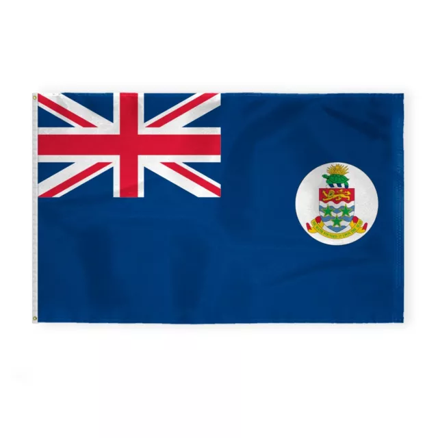 Large Cayman Islands Flag 5x8 Ft, 200D Grommets, British Little Carribean