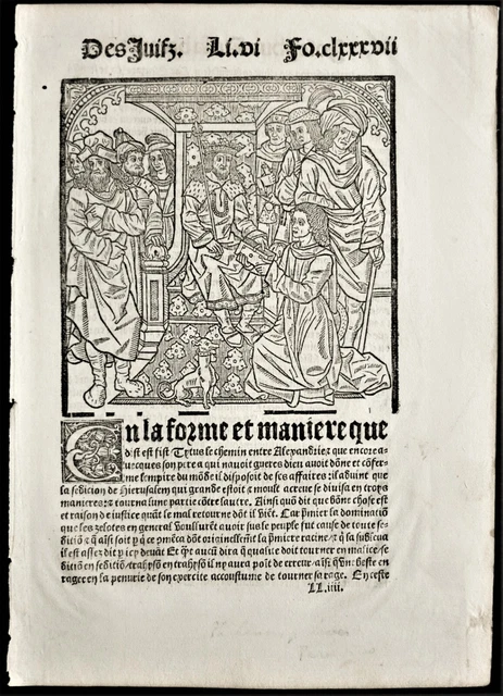 Early 16th Philippe LE NOIR woodcut. POST INCUNABLE