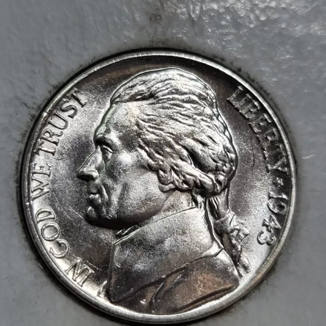 1943 D Denver Mint Silver Jefferson War Nickel