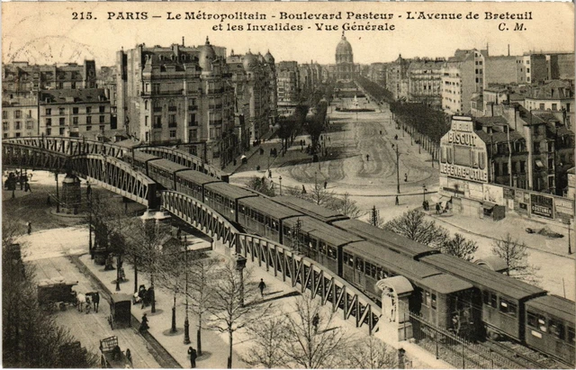 CPA PARIS 15e - Le Métropolitain, Boulevard Pasteur (82099)