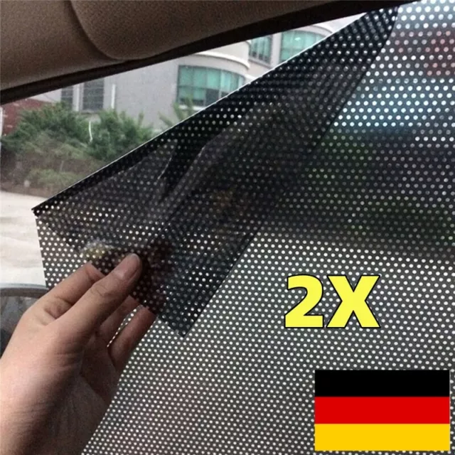 2* Sonnenschutz Auto PKW Universal Sonnenblende Seitenfenster UV Schutz Mesh DE