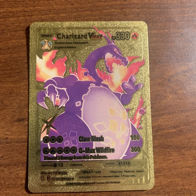 POKEMON CHARIZARD VMAX HP330 Gold Foil Fan Art Card SV107/SV122 $10.00 -  PicClick CA