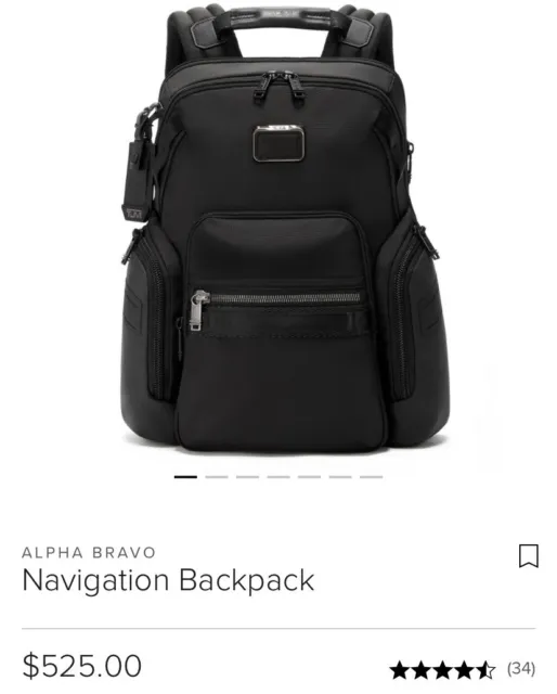 Tumi Alpha Bravo Navigation Backpack  Expandable.